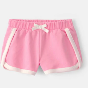 12M Baby Girl French Terry Athletic Shorts - Pink