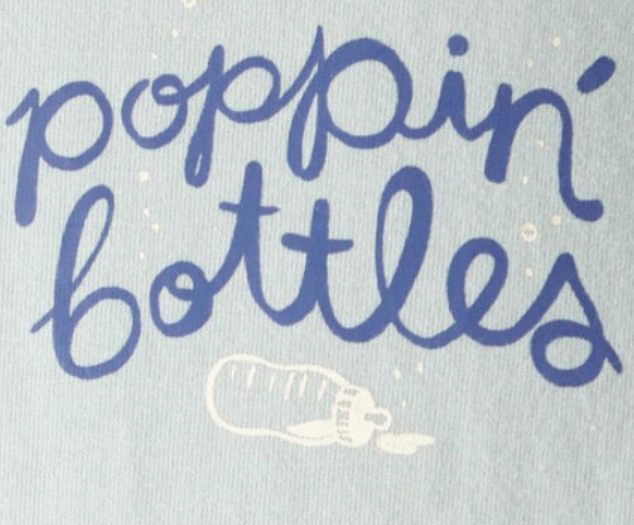 Baby Cotton Long-Sleeve Graphic Bodysuit - Blue - Image 2